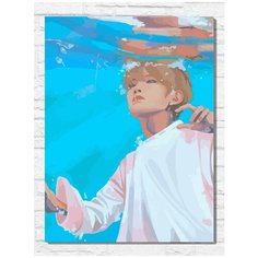 Картина по номерам на холсте Музыка Ateez (K POP) - 9162 В 30x40