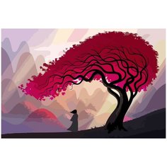 Картина по номерам на холсте самурай джек - 744