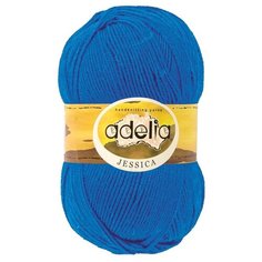 Пряжа ADELIA "JESSICA" 67% шерсть, 33% полиэстер 5 шт.х100г 260м №09 ярко-голубой