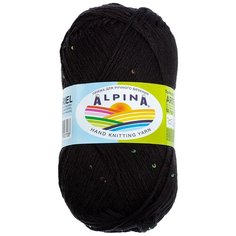 Пряжа ALPINA "ARIEL" 98% акрил, 2% пайетки 10 шт. х50г 150м №04 чёрный