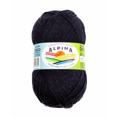 Пряжа ALPINA "DISCO" 86% хлопок, 14% полиамид 10 шт. х50г 150м №07 тёмно-синий