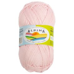Пряжа ALPINA "BABY SUPER SOFT" 50% хлопок, 50% бамбук 10 шт. х50г 150м №05 бледно-розовый