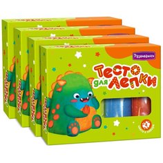 Тесто для лепки для малышей набор 4 шт. П100/4 Развивашки