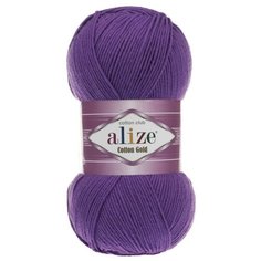 Пряжа Alize Cotton Gold (Ализе Коттон Голд) - 2 мотка 44 темно-фиолетовый 55% хлопок, 45% акрил 330м/100г