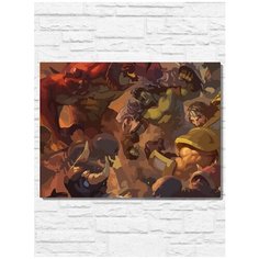 Картина по номерам на холсте Игра warcraft (PS 5, PS 4, PS 3, Xbox 360, Xbox ONE, PC, ios) - 9501 Г 30x40