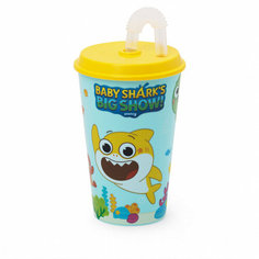 Стакан «Baby Sharks Big Show!» (с крышкой и трубочкой) Alternativa