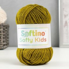 Пряжа 100% акрил "Softy Kids" 90м ±5м 50 гр цвет 58 умбра (2 шт) Softino