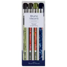 Набор BrunoVisconti, из 4-х шариковых ручек, 0.5 мм, синий, MagicWrite «милитари», Арт. 20-0240-4/4