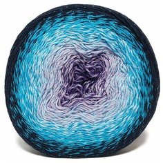 Пряжа YARNART FLOWERS MOONLIGHT, т. синий/бирюза/сирень - 3254, 53% хлопок, 43% полиакрил, 4% металлик, 2 мотка, 260 г, 1000 м.