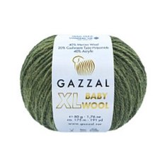 Пряжа Gazzal Baby Wool XL (Цвет: 840XL хаки) 1 моток