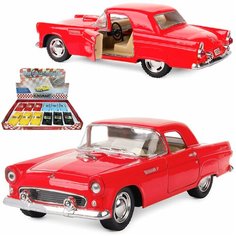 Машинка металлическая Kinsmart 1:36 1955 Ford Thunderbird 5319DKT инерционная, двери открываются / Красный