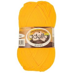 Пряжа ADELIA "HAPPY" 100% акрил 10 шт.х50г 128м №06 ярко-жёлтый
