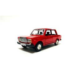 Металлическая машинка ВАЗ 2107 (Лада) Жигули (красный), 1:24 19см, Коллекционная модель, Инерционная машинка Нет бренда