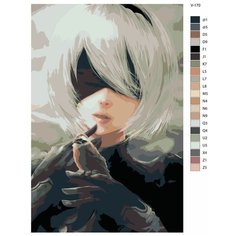 Картина по номерам V-170 "Игра Nier Automata. 2B" 60х90 Brushes Paints