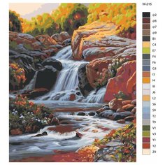 Картина по номерам W-215 "Горный ручей" 40х50 Brushes Paints