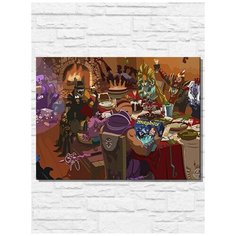 Картина по номерам на холсте игры дота 2, dota 2, новый год, рождество - 11484 Г 30x40