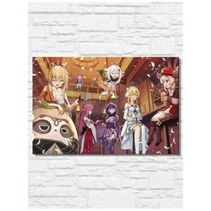 Картина по номерам на холсте игры геншин, genshin impact, новый год, рождество - 11471 Г 60x40