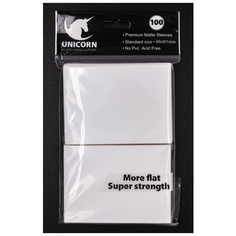 Матовые премиум протекторы Unicorn (белые, 100 штук)