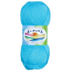Пряжа детская Alpina Альпина VIVEN классическая тонкая, бамбук 100%, цвет №11 Светло-голубой, 405 м, 10 шт по 50 г