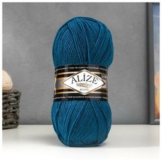 Пряжа "Superlana Klasik" 25% шерсть, 75% акрил 280м/100гр (403 петроль), 1шт Alize