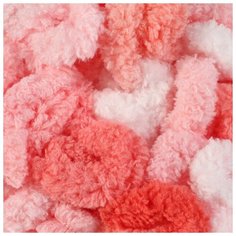 Пряжа "Puffy color" 100 % микрополиэстер 9м/100г (5922 розово-белый), 1шт Alize