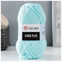 YarnArt Пряжа "Jeans plus" 55% хлопок, 45% акрил 160м/100гр (76 айсберг)
