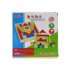 Конструктор деревянный Геометрические фигуры, 31 деталь. Нет бренда