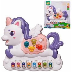 Игровой центр Junfa с пианино Единорог WH-10458