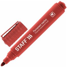 Маркер перманентный STAFF "Basic Budget PM-125", красный, круглый наконечник 3 мм, 152176