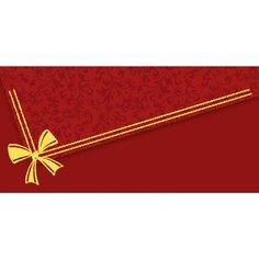 Конверт для денег Без названия,10шт/уп бордо с золотым тиснением 1522-05 Изоиздат