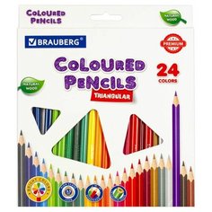 Цветные карандаши набор 24 шт для рисования Brauberg