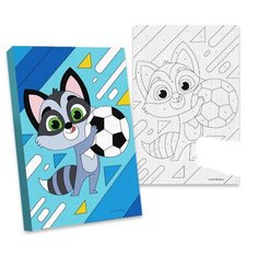 Картина по номерам ТероПром 9071320 «Спортивный енот», 20х30 см нет бренда