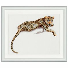 Набор для вышивания Сафари Леопард, канва лён 28 ct 25 х 38 см DUTCH STITCH BROTHERS DSB004L