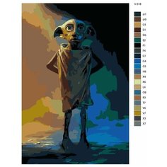 Картина по номерам V-318 "Гарри Поттер (Harry Potter). Добби", 60x90 см Brushes Paints