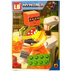 Конструктор мини-фигурки комплект MINECRAFT (майнкрафт) MY WORLD человечки LB+ 304 8в1 (A) совместим с лего (LEGO)