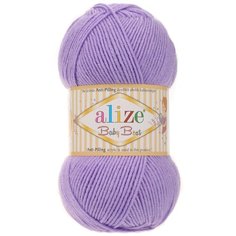 Пряжа Alize Baby Best, 90 % акрил, 10 % бамбук, 100 г, 240 м, 5 шт., 43 лаванда