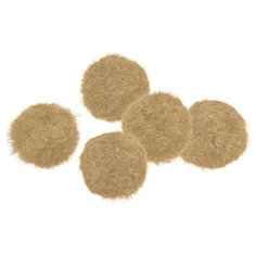 Помпоны для декорирования, творчества и рукоделия 25 мм бежевые, 20 шт. Китай