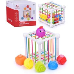 Сортер тактильный YL1303B "Гусеница" с развивающими фигурками, в коробке Oubaoloon