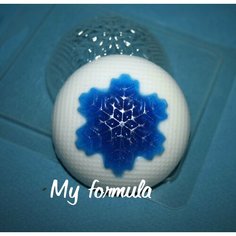 Шар Снежинка - форма для мыла пластиковая MY Formula