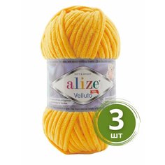 Пряжа Alize Velluto (Веллюто) - 3 мотка Цвет: 216 желтый 100% микрополиэстер 100г 68м