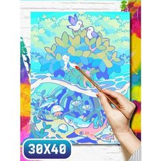 Картина по номерам на холсте милота море - 12260 30х40