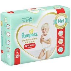 Pampers Premium Care трусики 5, 12-17 кг, 34 шт., белый