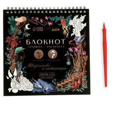 Школа талантов Блокнот гравюра-раскраска 19х19см «Воображение»