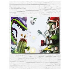 Картина по номерам на холсте игра Plants vs Zombies Garden Warfare (PS, Xbox, PC, Switch) - 9995 Г 30x40