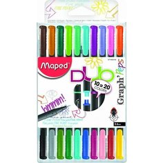 Набор ручек капилляр MAPED GRAPH PEP-S, 0,4 мм, 10шт -20 цветов