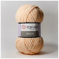 Плюшевая пряжа YarnArt Dolce (Дольче) - 3 мотка 773 персиковый, для вязания игрушек, 100% микрополиэстер 120м/100г