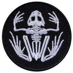 Нашивка (шеврон, патч) на липучке, Стежкофф, "FROGMAN", 7 см, 1 штука