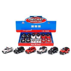 Металлическая машинка Die Cast 1:36 Служебный Внедорожник Lexus Toyota 12 см. HT66-3A инерционная, свет, звук Микс Panawealth Inter Holdings