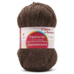 Пряжа из Троицка Деревенька (Pastoral) 251 коричневый 100% шерсть 100г 170м 5шт Троицкая камвольная фабрика