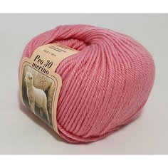Пряжа SILKE Peo 30 (Silke), т. розовый - 9138, 100% меринос суперфайн, 2 мотка, 50 г, 100 м.
